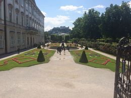 Photo of Mirabell Garden in Salzburg A view from the Mirabell Garden looking towards the fort. The location of filming for parts of The Sound of Music. , Brad - June 2016