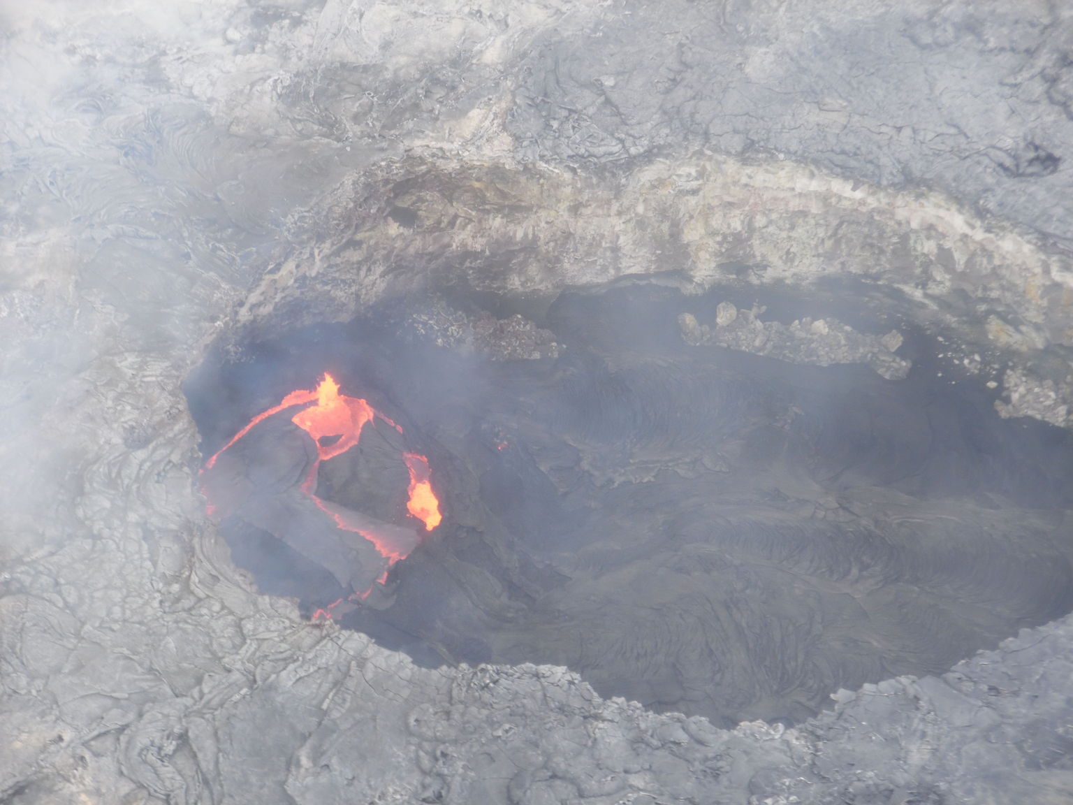 Over a volcano