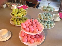 Photo of Macarons--Final product These tasty treats were created by the group of students that participated the class. Each plate of macarons has a different filling: vanilla made with real vanilla bean, chocolate, and lemon curd ... , lillybeth1985 - August 2016