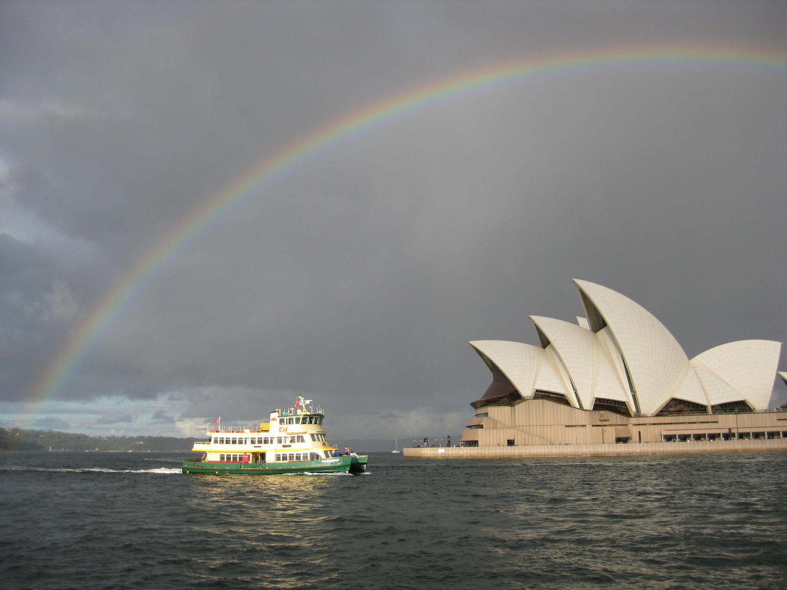 Rainbow, ferry and Opera House