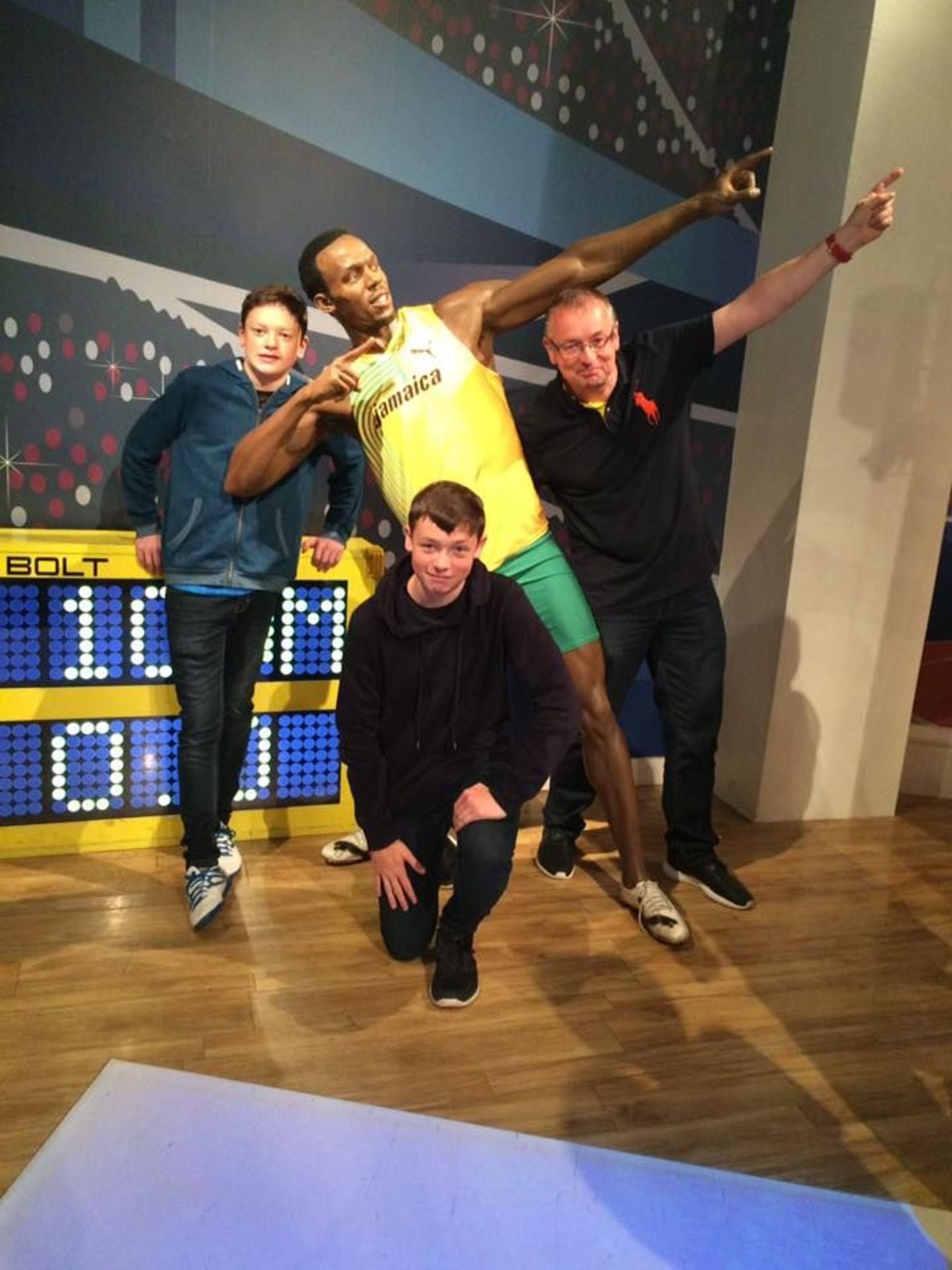 With Usain at Madame Tussards