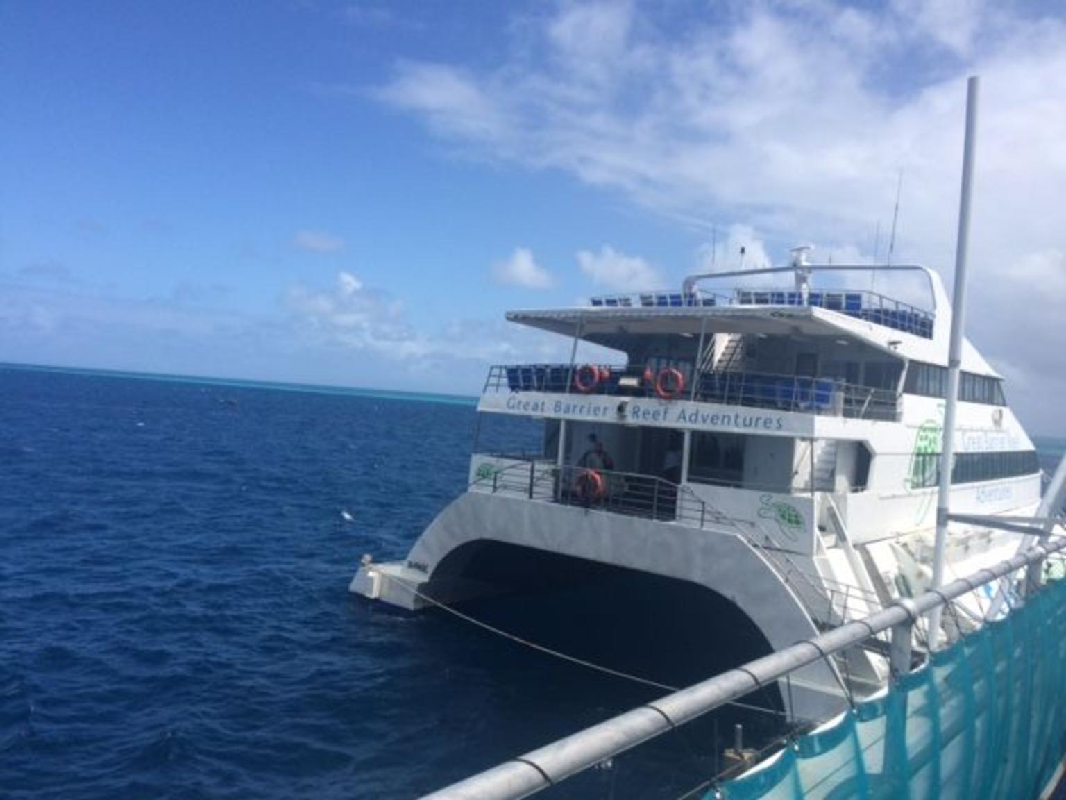 At Reef World view of our boat.