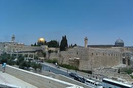 Photo of Centerpiece of Old City - West Wall and al-Aqsa Mosque View from the wall near the Jaffa gate. You will be waiting for bus there. , Michael R - June 2011