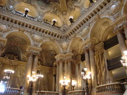 Photo of Grand staircase at The Opera House, Paris. Admiring the opulence - this was the place to be seen - arriving for a perfomance and seeing who was wearing what !! , Maria C - July 2015