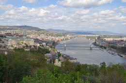 Photo of DSC_2189 view from citadel of Danube looking North Buda Hills to left with castle and St Matthyas; to the right Pest and Parliament , Arthur - May 2012