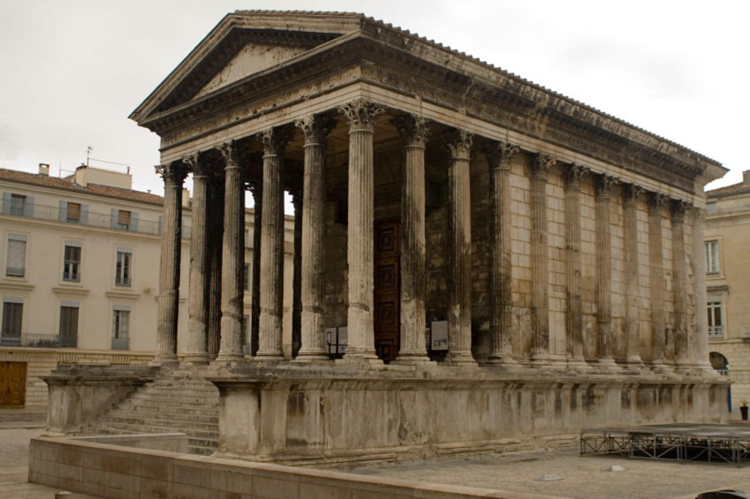 Roman temple in the city of Nimes, Provence