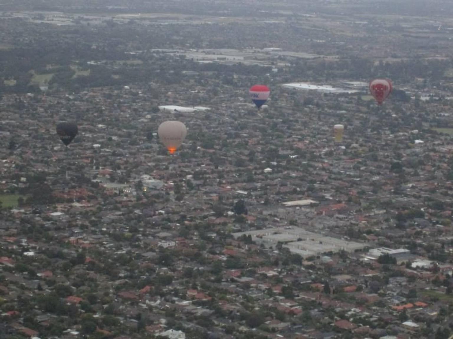 Balloons in flight