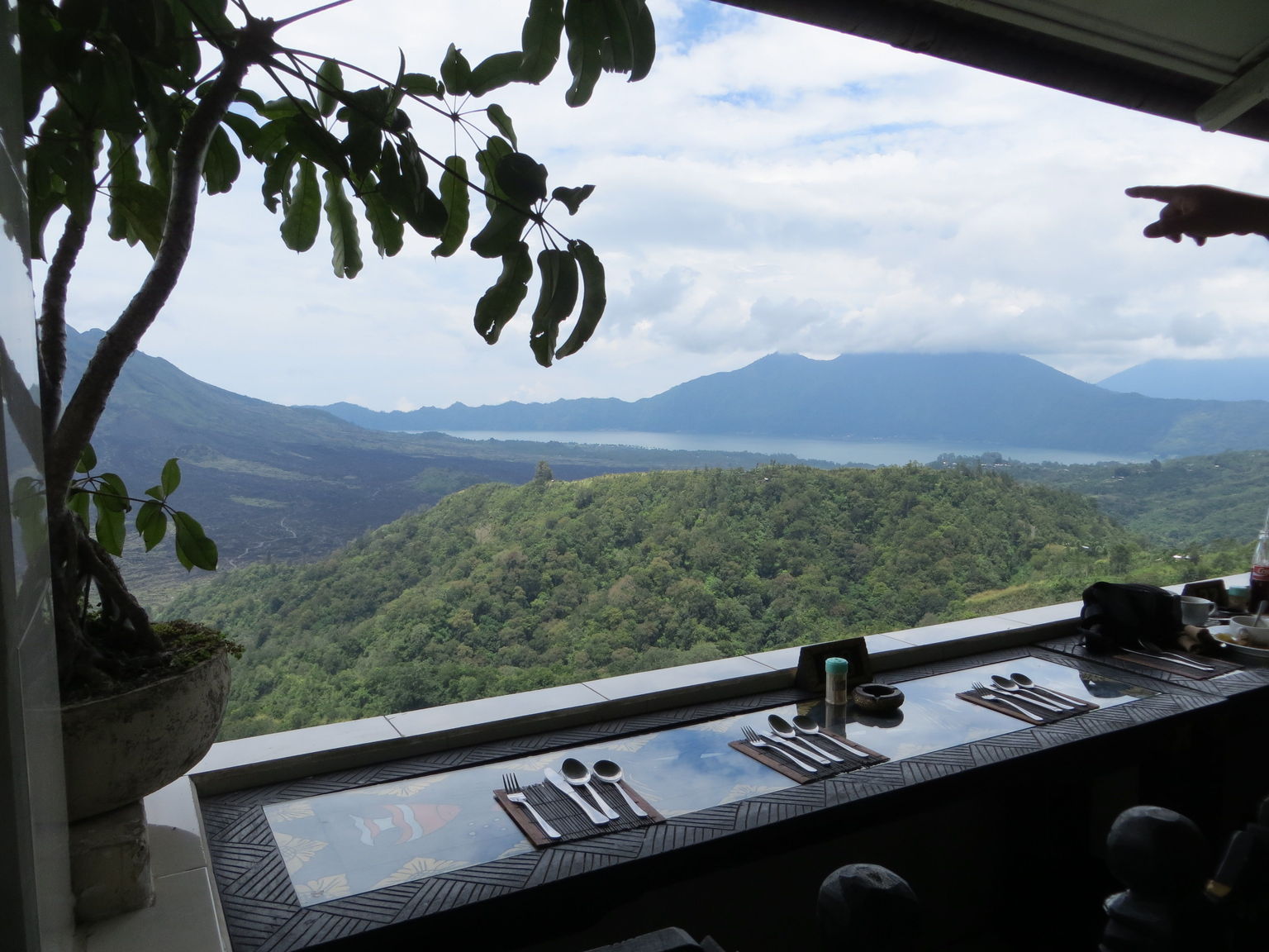 Restaurant overlooking the volcano