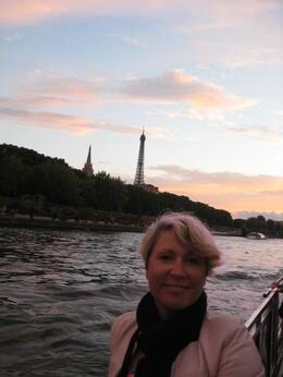 Photo of Eiffel Tower by river On the Seine river tour before heading to Moulin Rouge. , Jacqueline M - July 2014