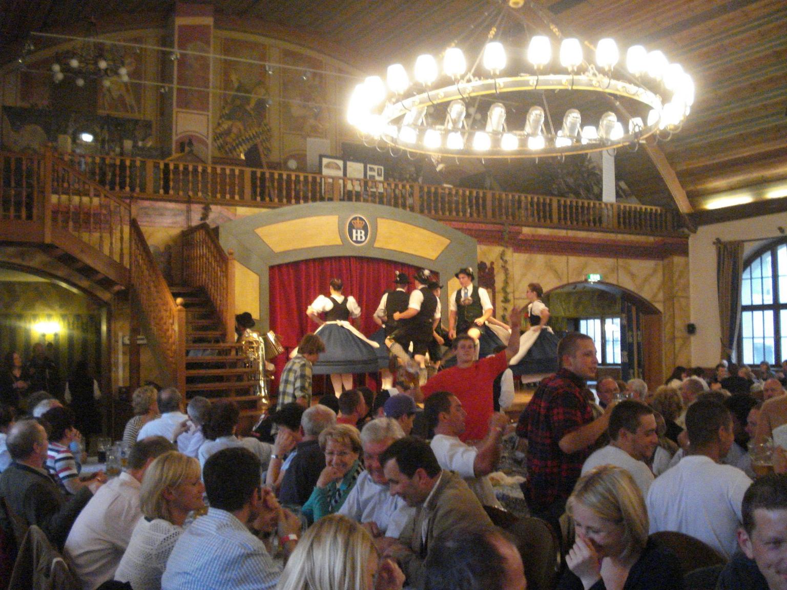 Having fun at the Hofbrauhaus, Munich