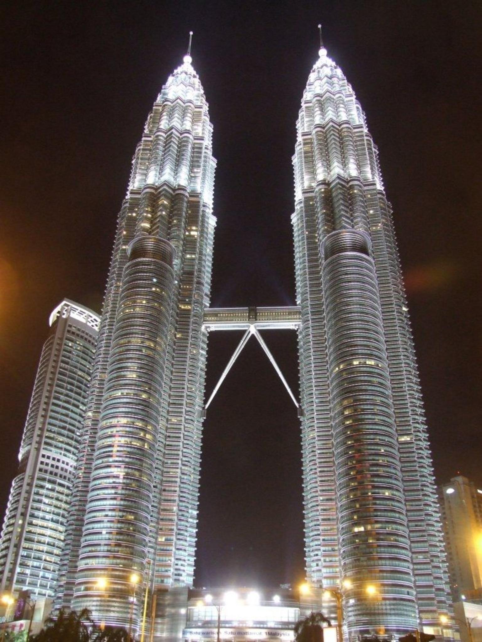 Petrona Towers at night