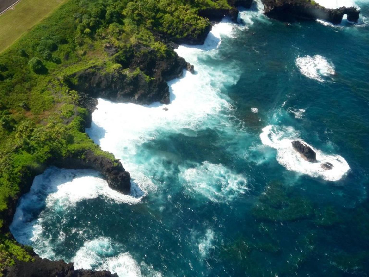 Aerial view of the Maui coastline