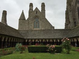 Photo of Cloisters with a view of the refectory This is the cloisters on top of the Mont looking toward the refectory. , howardtopher - June 2016