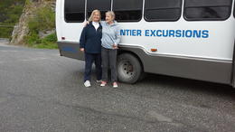 Photo of Skagway Shore Excursion: White Pass Summit and Skagway City Tour My friend with tour guide Candy (from Texas) , Louise H S - June 2014