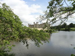 Photo of Leeds Castle Photo taken from right side. Walk around and you will run into the Black Swans. , Judy & Mike - July 2012