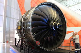 Photo of one engine on display. you get the chance to explore the flight of future museum and see experience what goes into making a plane , Sean M - June 2014