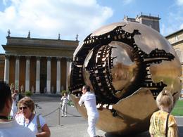 Photo of Modern Art in the Vatican A modern piece of work inside the walls of the Vatican depicting the world., David F - July 2008