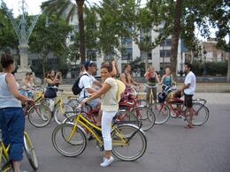 Photo of Tour stop. Some of Barcelona's parks are big, so biking is perfect, much better than being on foot. And the history of the region is so dense that everyone learned a lot from our guides. Here we're stopped in ... , RobC - September 2010