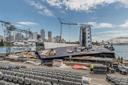 Photo of Turandot - Opera on the Harbour Construction of the stage begins! Photo supplied by Handa Opera Australia - March 2016