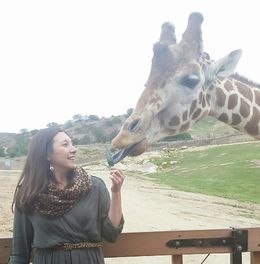 Photo of Feeding a giraffe! San Diego Safari Park - We paid extra for a Caravan Safari so we could feed animals!, Cat - May 2015