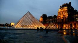 Photo of Louvre in evening You can stay in the museum for whole day after the tour is over, it's worth to see the pyramid at night, ABHIJIT DATTA K - April 2009