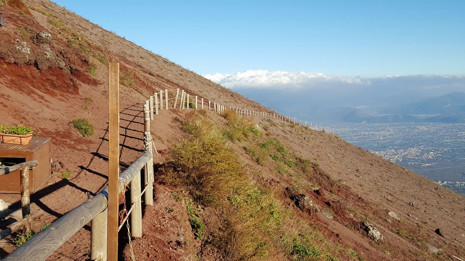 on way to peak of Mt Vesuvius