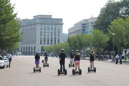 Photo of Rolling as fast as cars! Our group of six people on our way to Pennsylvania Avenue after seeing The White House. , Amitabha - August 2012