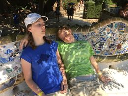 Photo of Taking a break on the tour Park Güell Barcelona - a nice spot for a break - our guide included some rest time for the kids. :- , Eugene G - August 2016