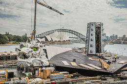 Photo of Turandot - Opera on the Harbour Construction of the stage begins! Photo supplied by Handa Opera Australia - March 2016