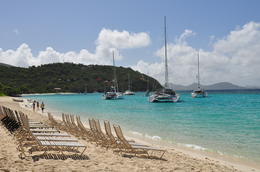Photo of White Beach on Jost Van Dyke Chairs are free if you get something to eat or drink at Gertrudes. , Jeffrey T - September 2012