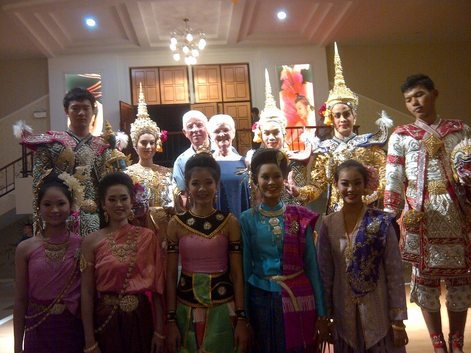 Us with Thai dancers before show