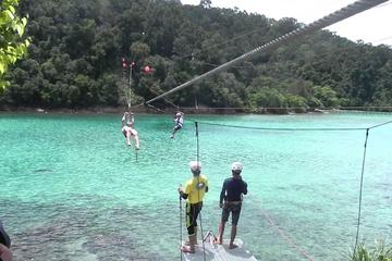The Coral Flyer Zipline Adventure at Tunku Abdul Rahman Park from Kota Kinabalu