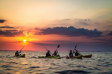 Guided half-day sunset kayaking in Connemara Wild Atlantic Way Galway coastline