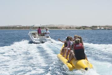 Hurghada Utopia Island by Glass Bottom Boat enjoy Snorkeling and Banana Boat