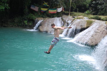 Blue Hole plus Secret Falls and Dunns River Falls Combo from Runaway Bay Hotels