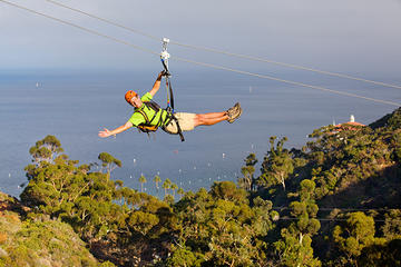 Day Trip Catalina Island Zip Line Eco Tour near Avalon, California 