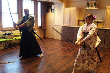 Authentic Japanese Sword Experience with Tea Ceremony, Japanese Calligraphy and Kimono Fitting Options
