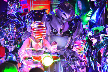 Tokyo Robot Cabaret Show Including Cherry Blossom Viewing Party with Local Food and Drinks