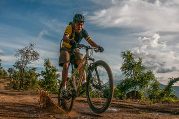 Sunset Mountain Biking Tour on Lake Atitlán