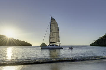 Sunset Catamaran Sailing at Flamingo Beach