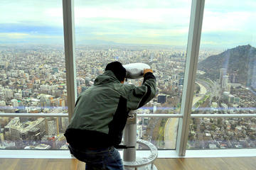 Private Santiago Bike Tour with Sky Costanera Panoramic Visit
