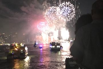 NYC July 4th Macy's Fireworks Family Friendly Festive Boat with Bar light food