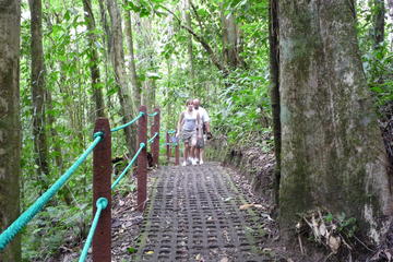 Combination Tour with Hanging Bridges Waterfall Volcano Hike and Hot Springs
