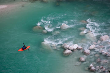 Guided Kayak Descent on Soca River from Bovec