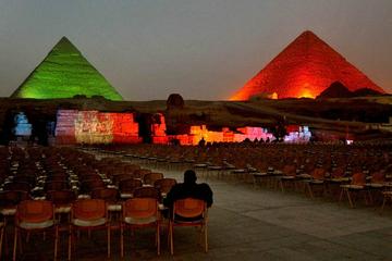 Cairo Layover Tours to Giza Pyramids Egyptian Museum Bazaar Sound & Light show
