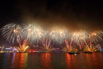 Hong Kong Handover to China Anniversary Fireworks Cruise plus City Overview Tour