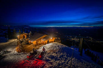 Crystal Hut Fondue by Snowmobile