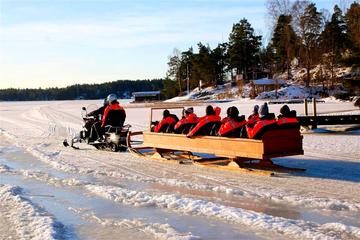 Private Snowmobile Sleigh Tour in Helsinki Archipelago Including Lunch