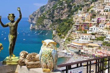 Full day shore excursion from Naples to Positano and Vesuvius with private driver and guide