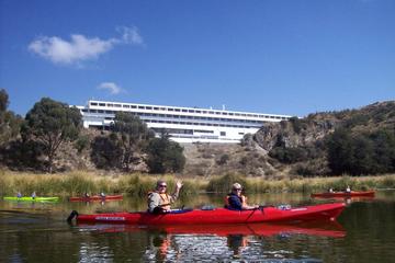 Kayaking to Uros floating islands Lake Titicaca